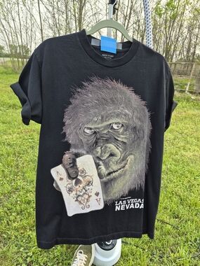 Men's Black Gorilla Graphic Tee - Las Vegas Nevada